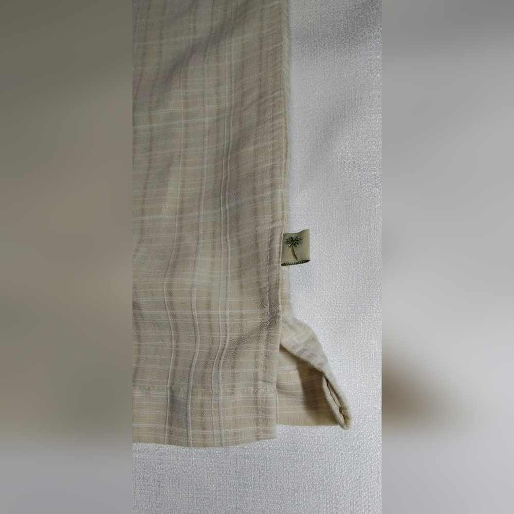 Island Shores Men's Beige Plaid Shirt (XL) - Picture 6 of 9